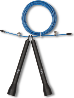Скакалка высокооборотная Кроссфит стальной шнур в оплетке INDIGO, 6141-3 HKJR, Сине-черный, 2,7 м