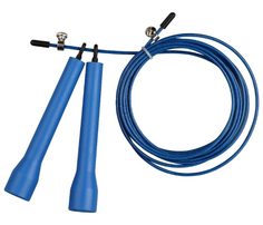 Скакалка высокооборотная Кроссфит стальной шнур в оплетке INDIGO, 97161 IR, Синий, 2,7 м