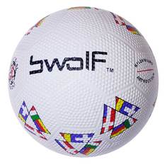 Мяч резиновый футбольный BWOLF № 5 5306 TFR Бело-Синий Noname