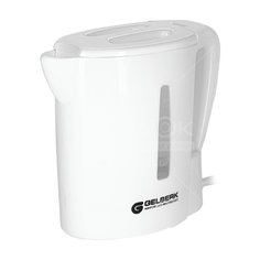 Чайник электрический Gelberk, GL-464, белый, 0.5 л, 500 Вт, скрытый нагревательный элемент, пластик