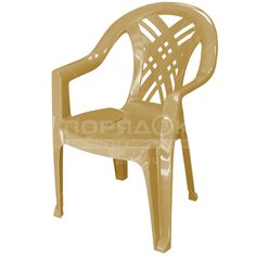 Кресло пластик, Стандарт Пластик Групп, 84х60х66 см, бежевое