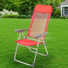 Кресло складное 60х60х112 см, красное, 100 кг, Green Days, YTBC048-3