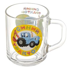 Кружка детская стекло, Синий трактор, 250 мл, Умка, GP64996STR Umka