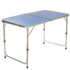 Стол складной металл, прямоугольный, 120х60х55,5 см, столешница МДФ, голубой Green Days YTFT044-blue