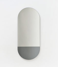 Овальное зеркало moust (banska) серый 47x110x2 см.