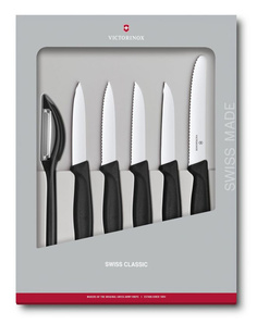 Набор ножей кухонных Victorinox Swiss Classic Kitchen (6.7113.6G) 6 шт черный