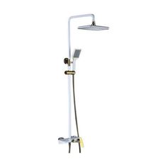 Душевой гарнитур (белый/золото) Bronze de Luxe QUADRO (LT919W) Artik