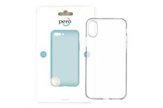 Силиконовый чехол PERO для iPhone X Прозрачный ПЕРО