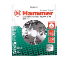 Диск пильный Hammer Flex 205-113 CSB WD 190мм*48*30/20/16мм по дереву