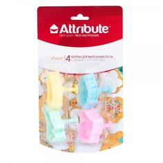 Набор форм для вырезания теста Attribute Gadget Pastel ABP204 4шт