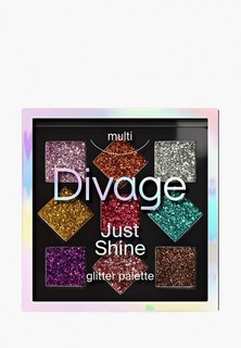 Палетка для глаз Divage Palettes Eye Shadow - глиттеры just shine