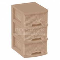 Комод 3 ящика, Ajur, кофейный, плетеный, BQ3793КФ, BranQ