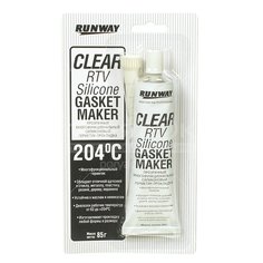 Герметик Силиконовый, многофункциональный, Runway, RW8502, 85 г, прозрачный