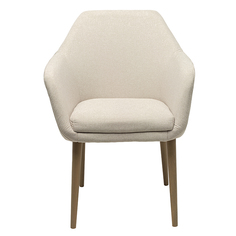 Стул мягкий с подлокотниками zoe (kare) бежевый 59x86x61 см.