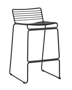 Стул полубарный danny (stoolgroup) черный 38x80x47 см.