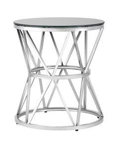 Приставной стол вива (stoolgroup) серебристый 57 см.