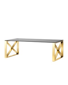 Журнальный стол кросс (stoolgroup) золотой 120x40x60 см.