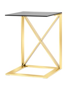 Приставной столик кросс (stoolgroup) золотой 40x55x40 см.