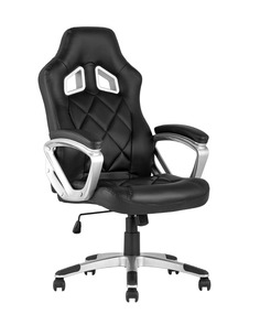 Кресло игровое topchairs continental (stoolgroup) черный 64x120x65 см.