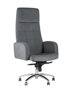 Кресло руководителя лестер (stoolgroup) серый 53x142x70 см.