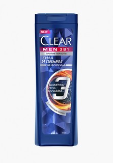 Шампунь Clear MEN 3 в 1 Объём и Сила, 400 мл