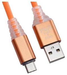 Кабель Liberty Project USB - USB Type-C LED TPE 1m Orange 0L-00038893