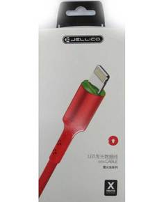 Кабель Jellico KDS-70 USB - MicroUSB LED 1.2m Red