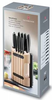 Набор ножей кухонных Victorinox Swiss Classic (6.7153.11) 11 шт черный