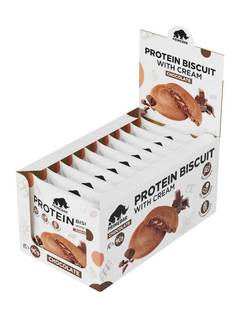 Протеиновое печенье "PRIMEBAR PROTEIN BISCUIT" с начинкой со вкусом "Шоколад" 40г 10шт