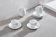 Набор чайных пар на 6 персон Aqua Feather Impress