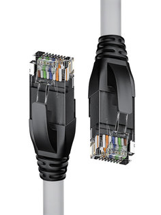 Сетевой кабель 4PH UTP cat.5e 24AWG RJ45 T568B 7.5m Grey-Black 4PH-50817 4ПХ