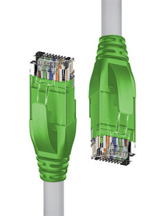 Сетевой кабель 4PH UTP cat.5e 24AWG RJ45 T568B 0.5m Grey-Green 4PH-R90024 4ПХ
