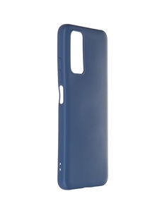 Чехол DF для Xiaomi Redmi Note 11 Global / 11s Global с микрофиброй Silicone Blue xiOriginal-26