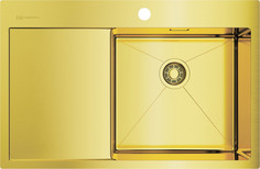 Кухонная мойка светлое золото Omoikiri Akisame 78-LG-R