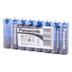 Батарейка Panasonic, АА (LR06, LR6), Zinc-carbon General Purpose, солевая, 1.5 В, спайка, 8 шт