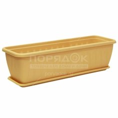 Балконный ящик для растений Idea Алиция М3215 белая глина, 60х18.5х15.5 см