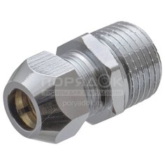 Бочонок 3/8"х1/2", латунь, с цангой, индивидуальная упаковка, MasterProf, ИС.070475