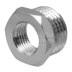 Футорка 1/4"х1/2", Г-Ш, никель, индивидуальная упаковка, MasterProf, ИС.072202