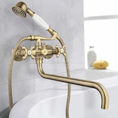 Смеситель для ванны, Gappo, с кран-буксой, бронзовый, G2263-4