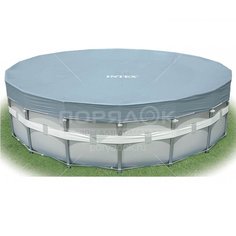 Тент 550 см, круглый, для каркасного бассейна, Intex, Delux Pool Cover, 28041