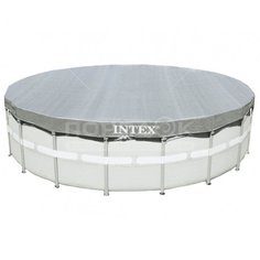 Тент 490 см, круглый, для каркасного бассейна, высота 20 см, Intex, Ultra Frame, 28040