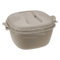 Контейнер пищевой кастрюля пластик, 2.5 л, 13 см, капучино, Idea, М1412