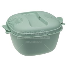 Контейнер пищевой кастрюля пластик, 2.5 л, 13 см, фисташковая, Idea, М1412