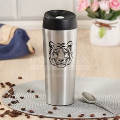 Термокружка DANIKS нерж 0,45л Тигр SL-NT007-2