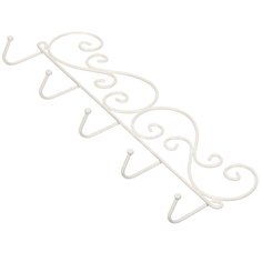 Вешалка настенная 5 крюч, 13х40х4 см, ЗМИ, Кружева 5, ВН 276 Б, бел ZMI