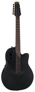 2058TX-5 Elite TX Deep Contour Cutaway 12-string Black Textured Ovation
