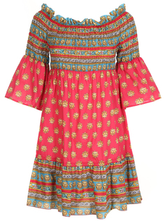 Платье из вискозы с принтом Raffaela D'angelo