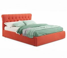 Мягкая кровать Ameli 140 оранж с подъемным механизмом Bravo