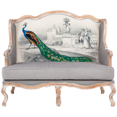 Двухместный диван «королевская птица» (object desire) серый 132x115x64 см.