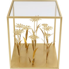 Столик приставной flowers (kare) золотой 40x48x40 см.